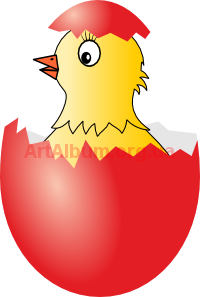 Clipart chicken in egg