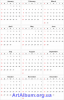 Кліпарт календарна сітка 3x4 на 2014 рік (англійською)