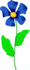 Клипарт синий цветок
