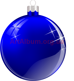Clipart Christmas ball blue