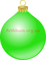 Clipart green Christmas ball