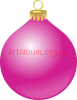 Clipart pink Christmas ball