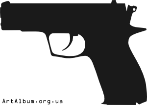 Clipart silhouette of pistol Fort 12