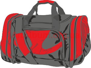 Кліпарт сіро-червона сумка
