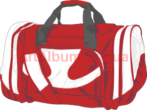 Clipart red-white bag
