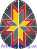 Clipart ornament star (Kholmshchyna)