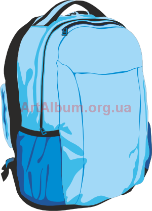 Clipart sky-blue backpack