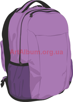 Clipart violet backpack