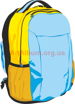 Clipart yellow-blue backpack