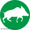 Clipart icon with wild boar