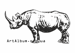 Кліпарт африканський чорний носоріг