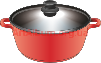 Clipart saucepan red