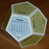 Clipart dodecahedron calendar for 2015 year
