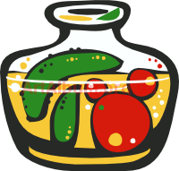 Clipart jar of vegetables