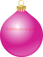Clipart pink Christmas ball
