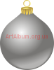 Clipart grey Christmas ball