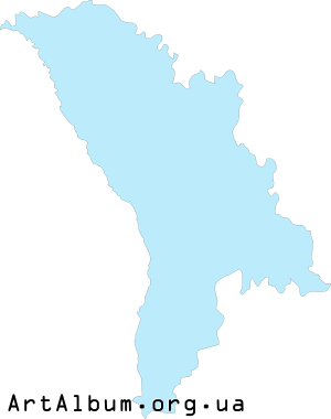 Clipart map of Moldova