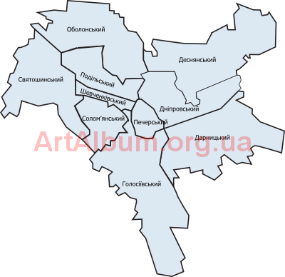 Кліпарт межі районів Києва (українською)