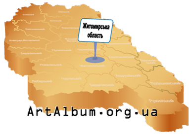Clipart map of Zhytomyr region