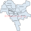 Clipart boundaries of districts of Kyiv (ukrainian)