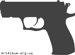 Clipart silhouette of pistol Fort 17
