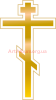 Clipart three-barred cross