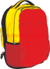 Кліпарт жовто-червоний рюкзак